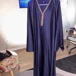 Navy Blue Embellished Kaftan